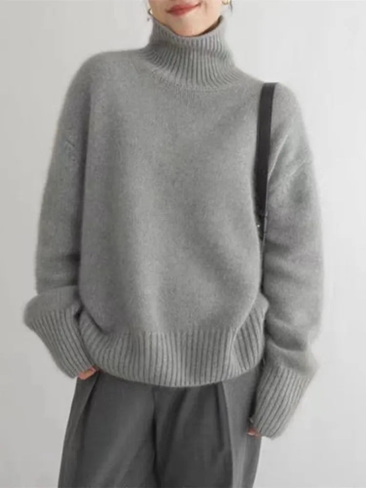 Rollkragenpullover Damen | Weicher Fall & Warme Strickfläche 4
