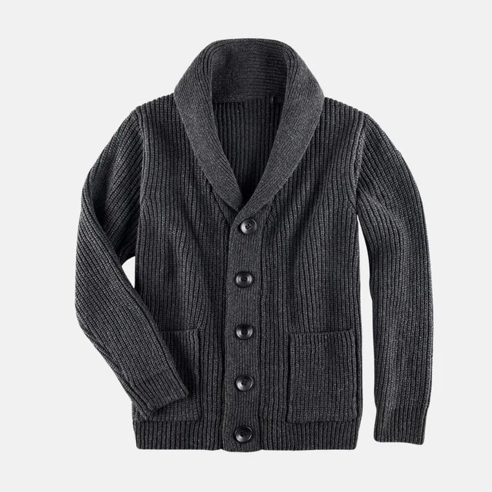 Connor - Lässige Strickjacke mit Schalkragen und Knöpfen für Herren 0