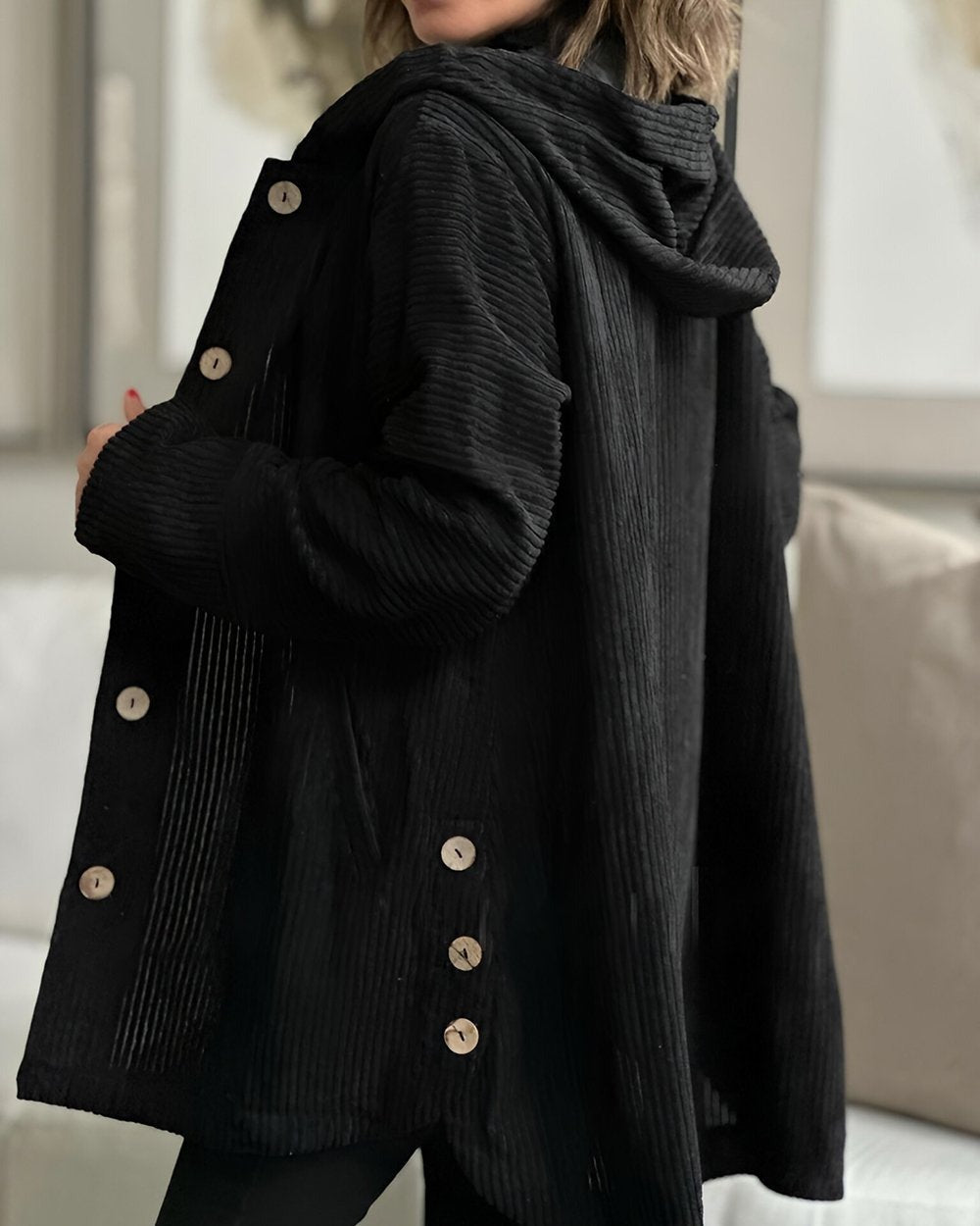 Cordia | Gemütliche Cordjacke mit Kapuze 5