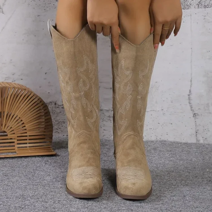 Cowboy Stiefel Damen | Western-Look mit flachem Absatz 3