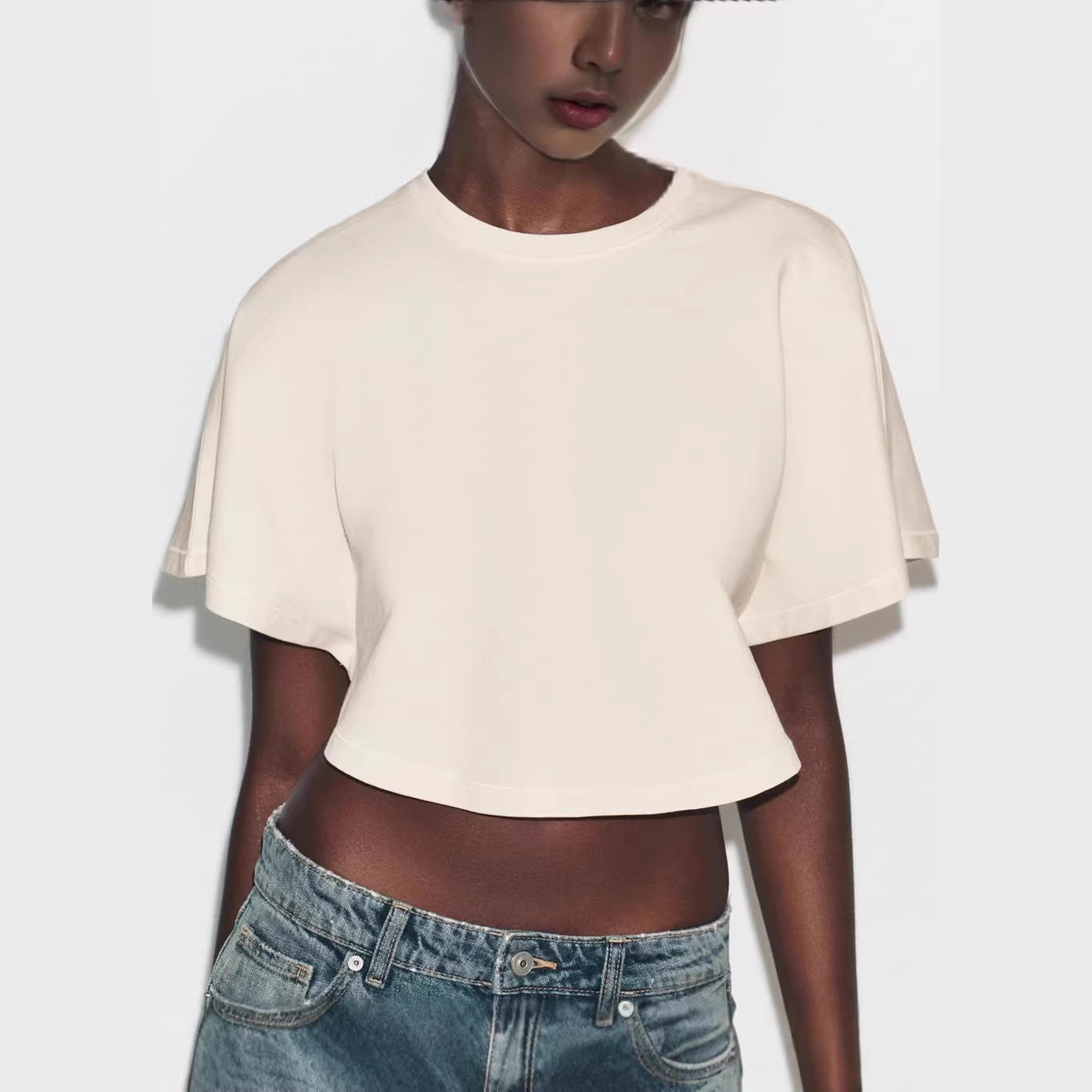 Cropped Top Shirt Damen | Oversized & Vintage Look
