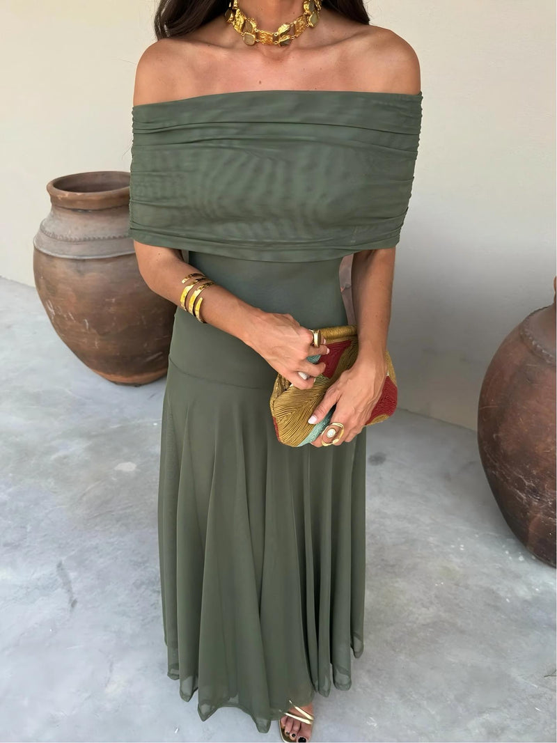 Dainia – Ein-Schulter-Maxikleid Aus Netz 2