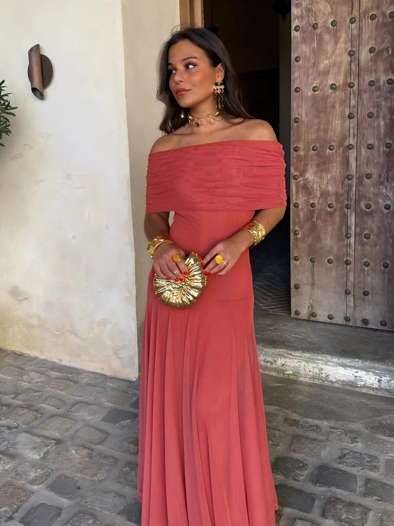 Dainia – Ein-Schulter-Maxikleid Aus Netz 6