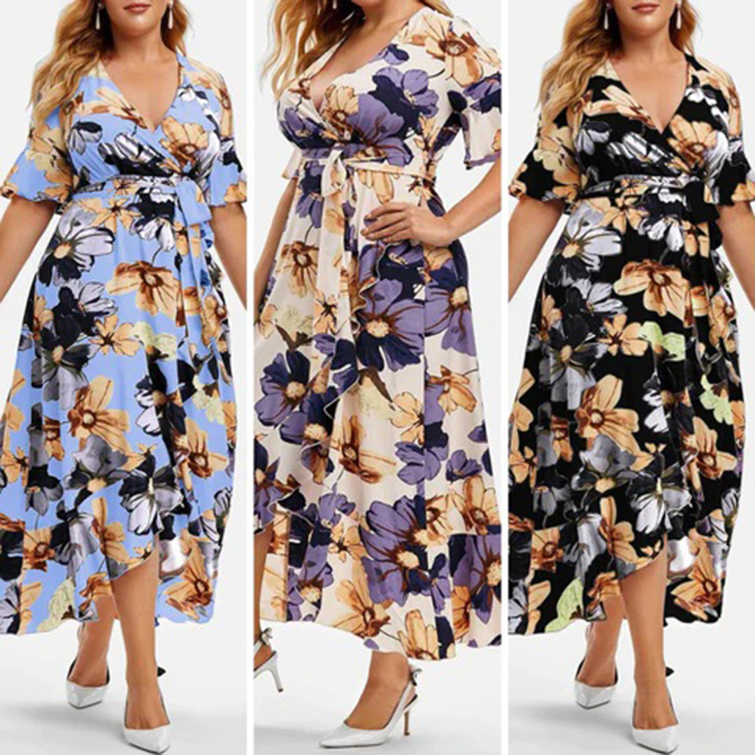 Damen Blumen Maxi Kleid - Imelda