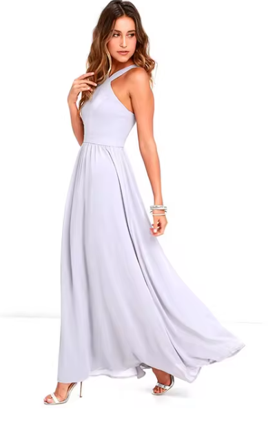 Damen Casual Maxi Kleid - Leoney