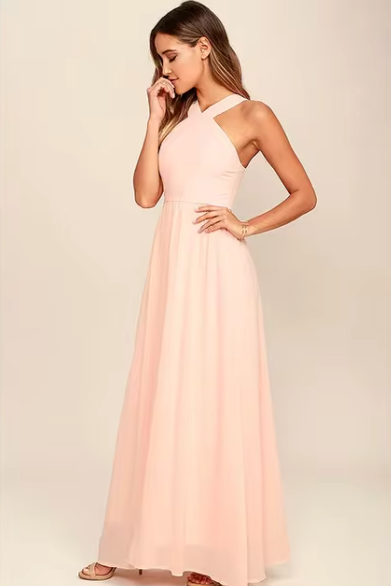 Damen Casual Maxi Kleid - Leoney