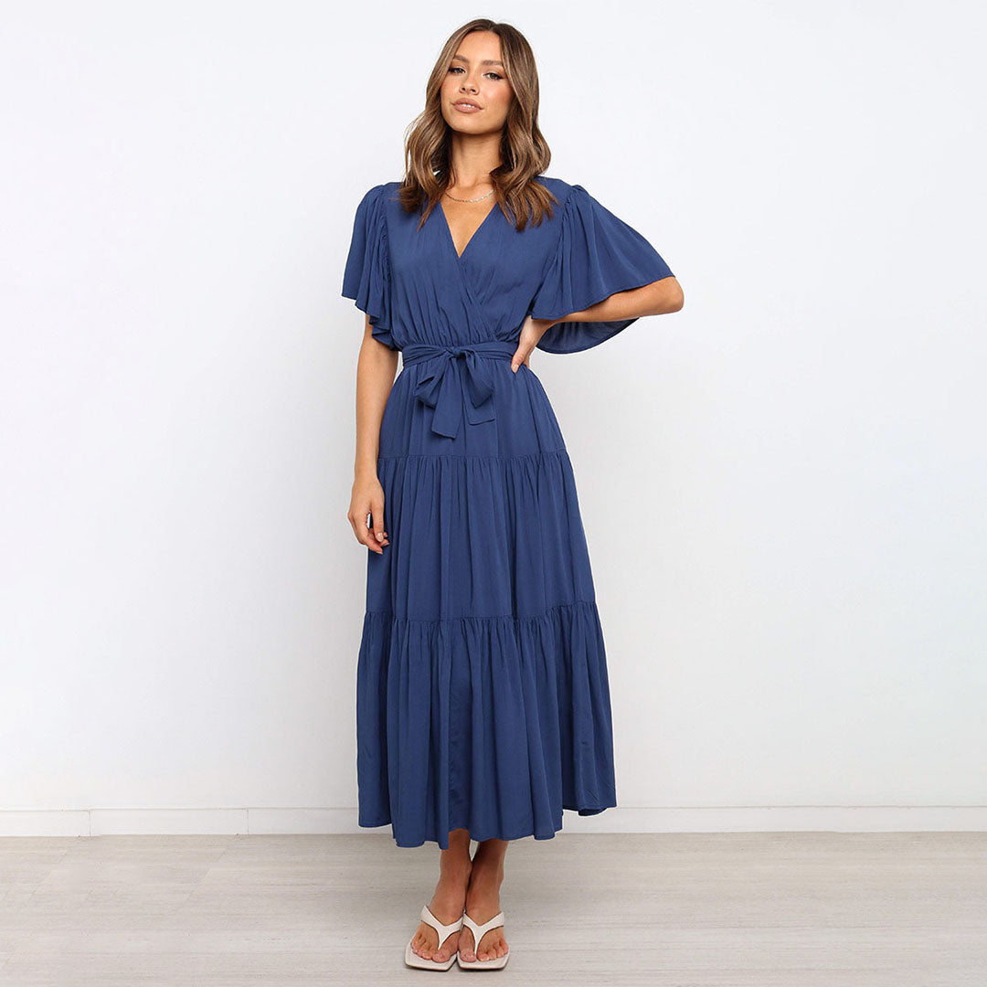 Damen Freizeit Hochzeitsgast Midi Kleid - Emma