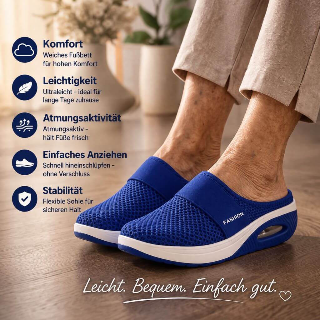 Damen Hausschuhe | Breite Passform & Weiches Abrollen