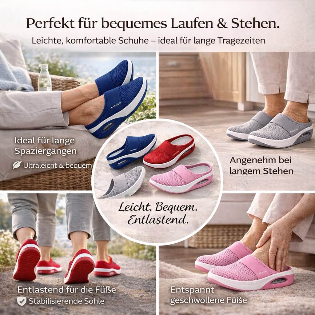 Damen Hausschuhe | Breite Passform & Weiches Abrollen