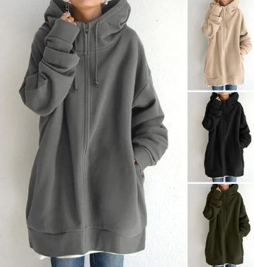 Damen-Hoodie mit Reißverschluss für Herbst/Winter