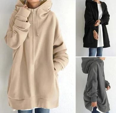 Damen-Hoodie mit Reißverschluss für Herbst/Winter