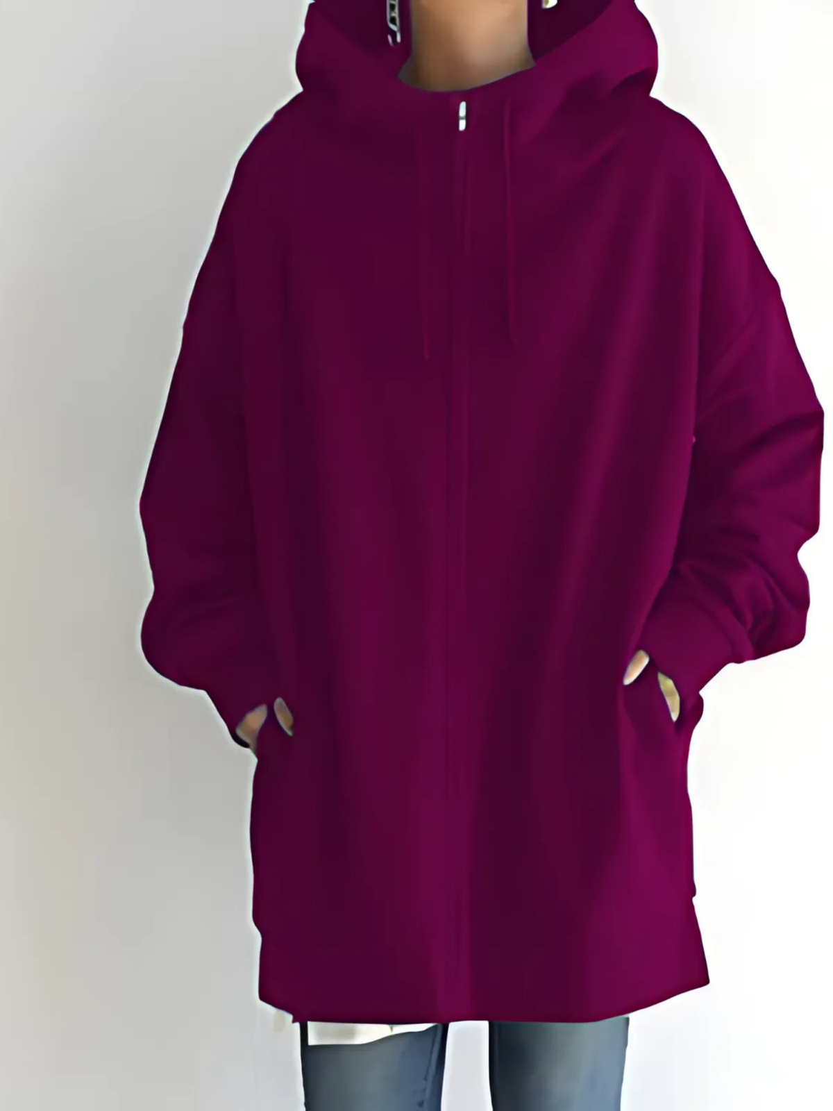 Zip-Hoodie Damen | Kordelzug & Seitentaschen 10