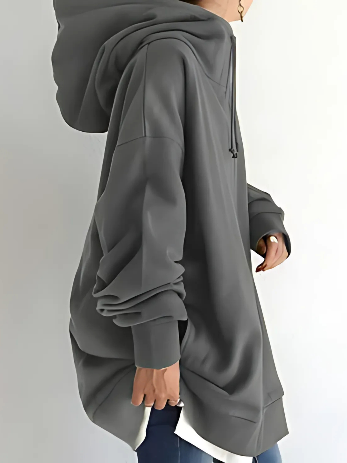 Zip-Hoodie Damen | Kordelzug & Seitentaschen 2
