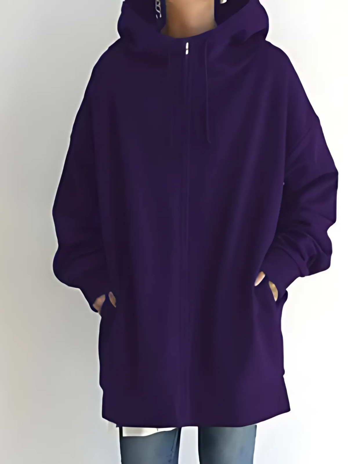 Zip-Hoodie Damen | Kordelzug & Seitentaschen 7
