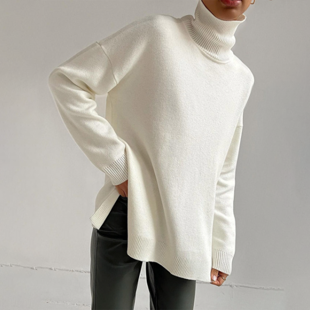 Damen Pullover in Übergröße mit Seitenschlitz Vielseitig & Stylisch - Lozenda