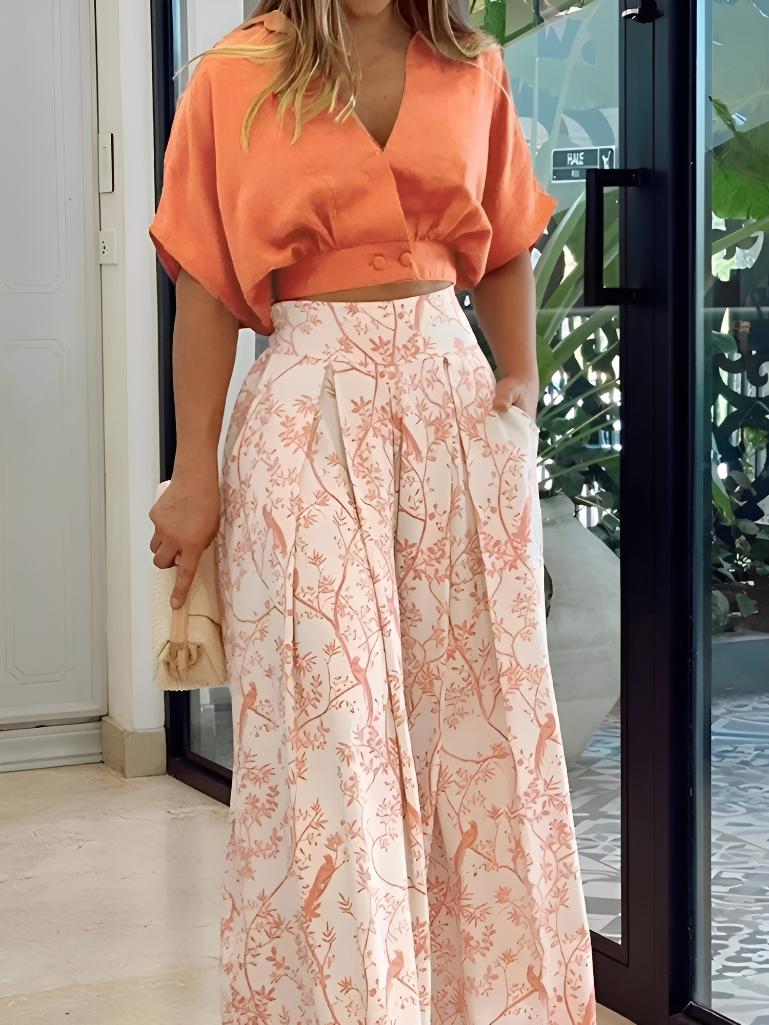 Damen Satz | Print-Design & Taillenbetonter Komfort