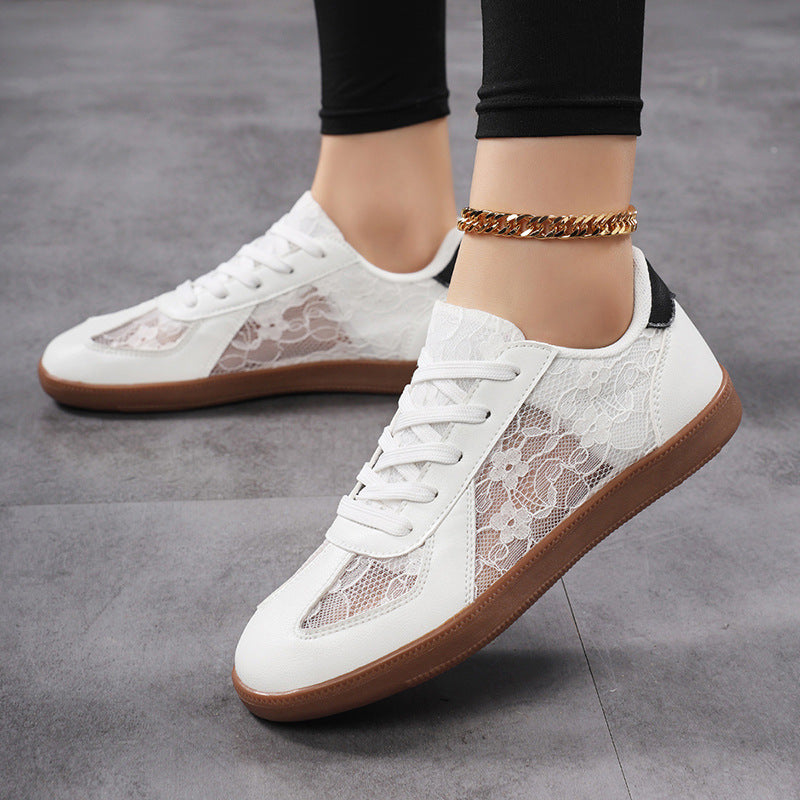 Damen Schnür-Sneaker | Spitze-Detail & Rutschfester Halt