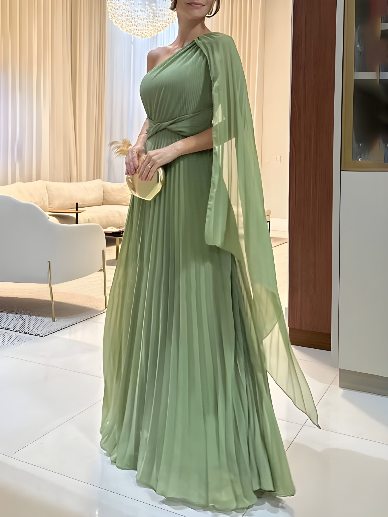 Damen Schulterfreies Maxi Abendkleid - Claire