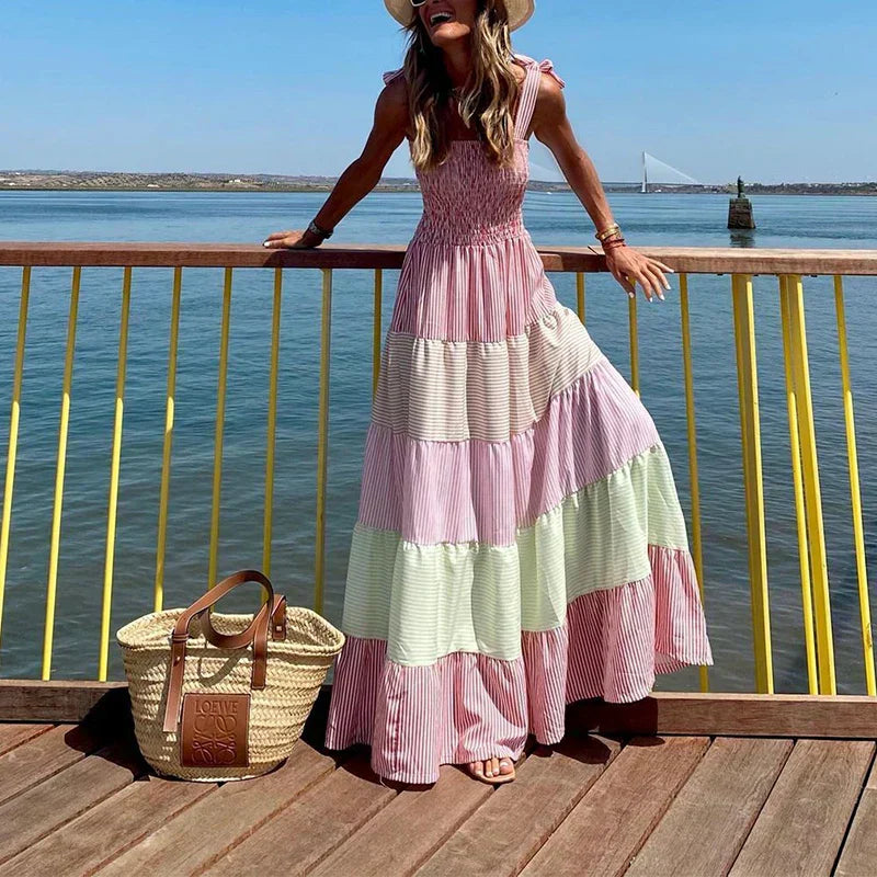 Damen Sommer Boho Maxikleid - Heidi