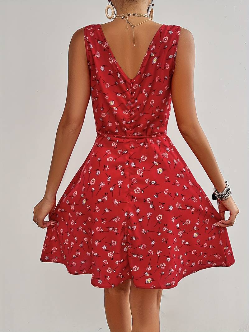 Damen Sommer Casual Ärmelloses Midi Kleid - Mia