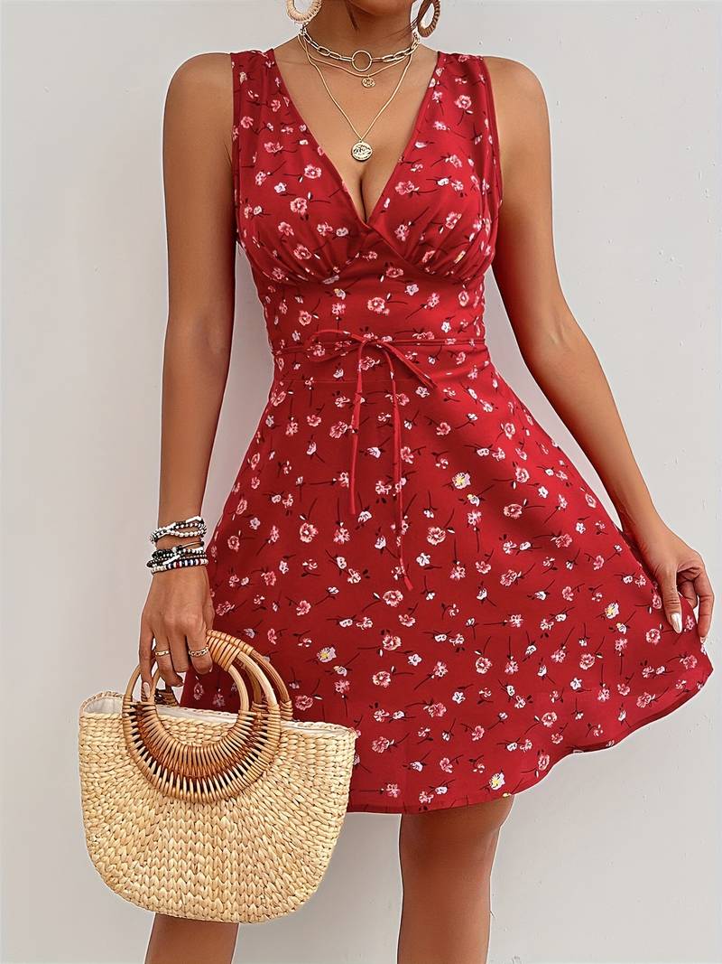 Damen Sommer Casual Ärmelloses Midi Kleid - Mia