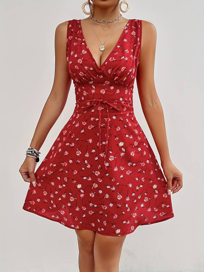 Damen Sommer Casual Ärmelloses Midi Kleid - Mia