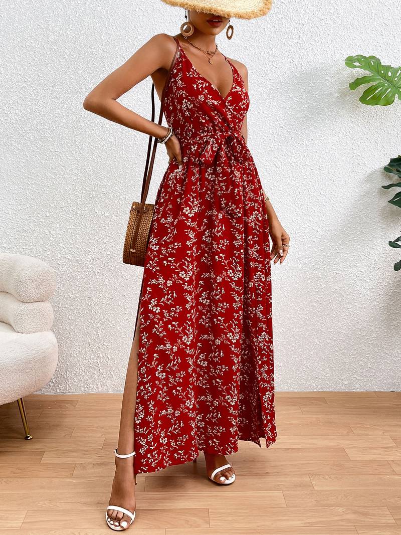 Damen Sommer Florales Cami Maxi Kleid - Zoey