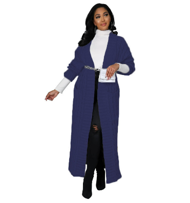 Damen Strick Lange Strickjacke | Warme