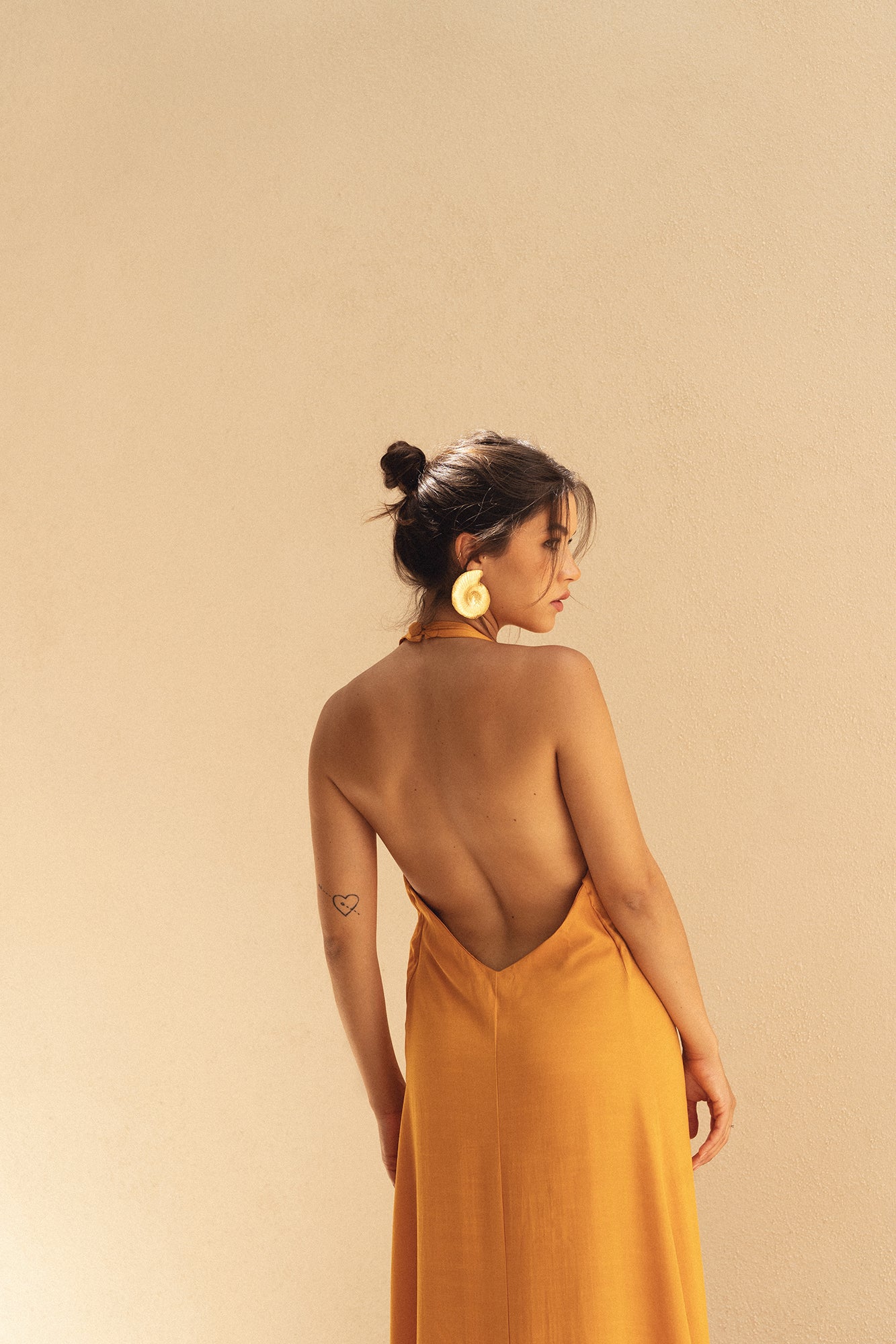 Damen Tangerine Sommer Maxikleid - Sophia