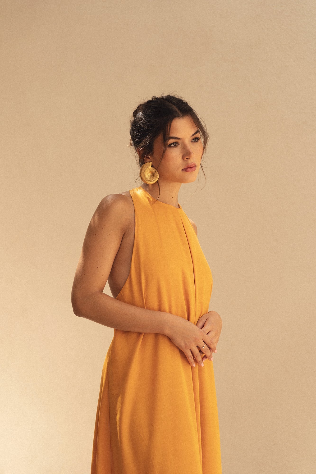 Damen Tangerine Sommer Maxikleid - Sophia