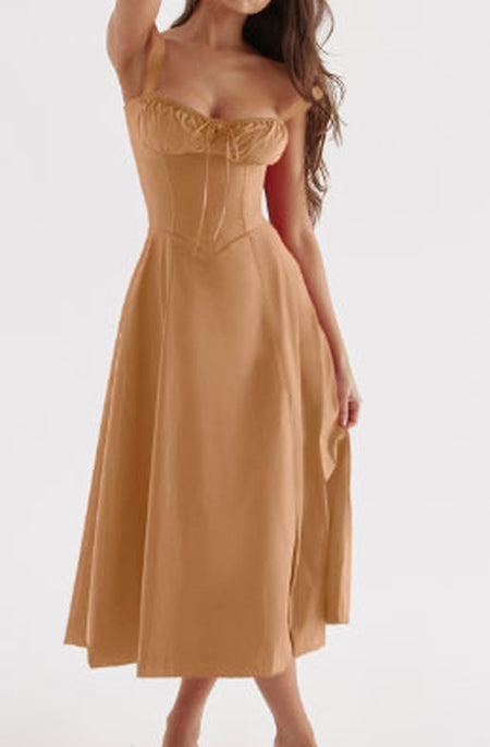 Damen florales ärmelloses Midikleid - Lily