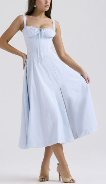 Damen florales ärmelloses Midikleid - Lily