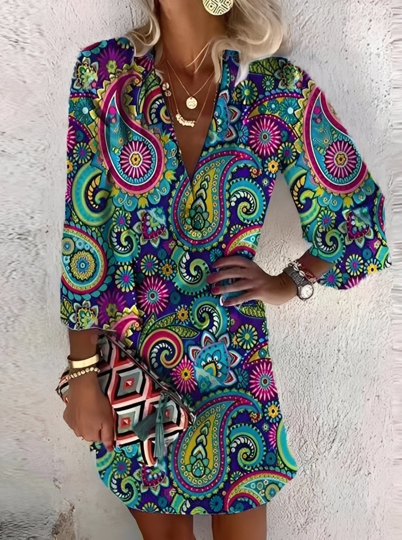 Damen Boho Minikleid – Luftiges Kleid für feminine Sommerlooks 2