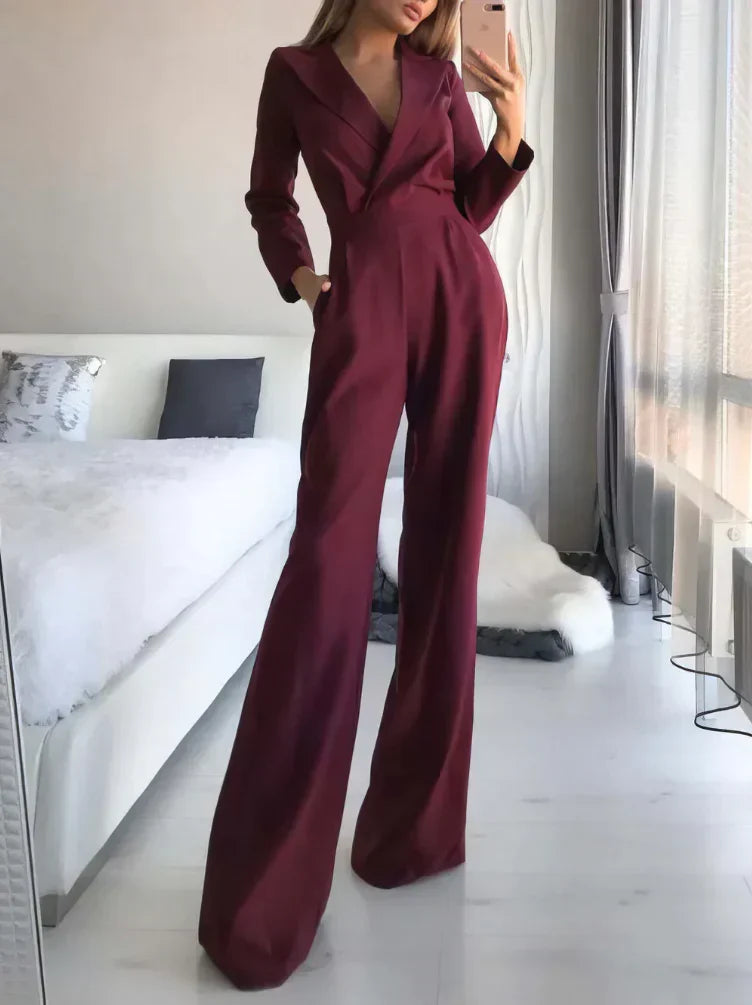 Damen Jumpsuit mit Wickelvorderseite 1