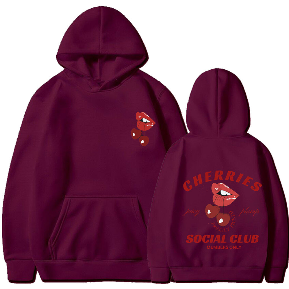 Damen Kapuzenpullover mit exklusivem Kirschen-Design Drune 16