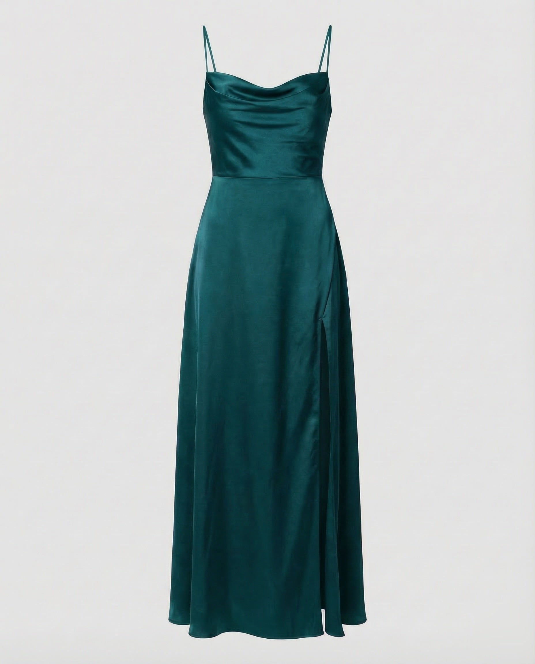 Damen Maxikleid – Elegantes Kleid mit Schlitz & geflochtenem Rücken 1