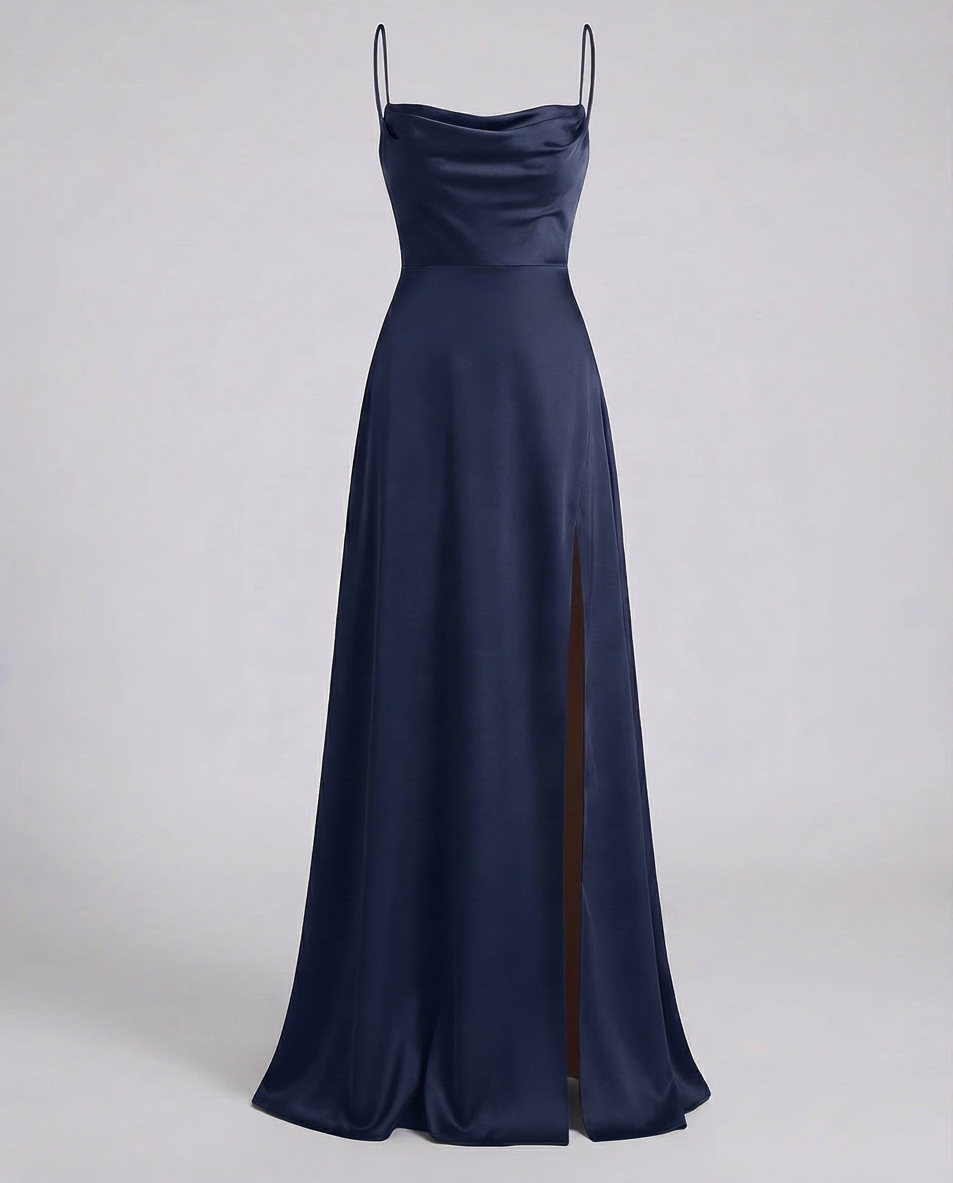 Damen Maxikleid – Elegantes Kleid mit Schlitz & geflochtenem Rücken 2