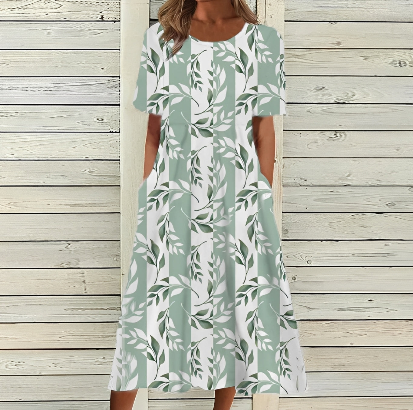 Damen Midikleid – Elegantes Kleid mit floralem Design und fließender Passform 7