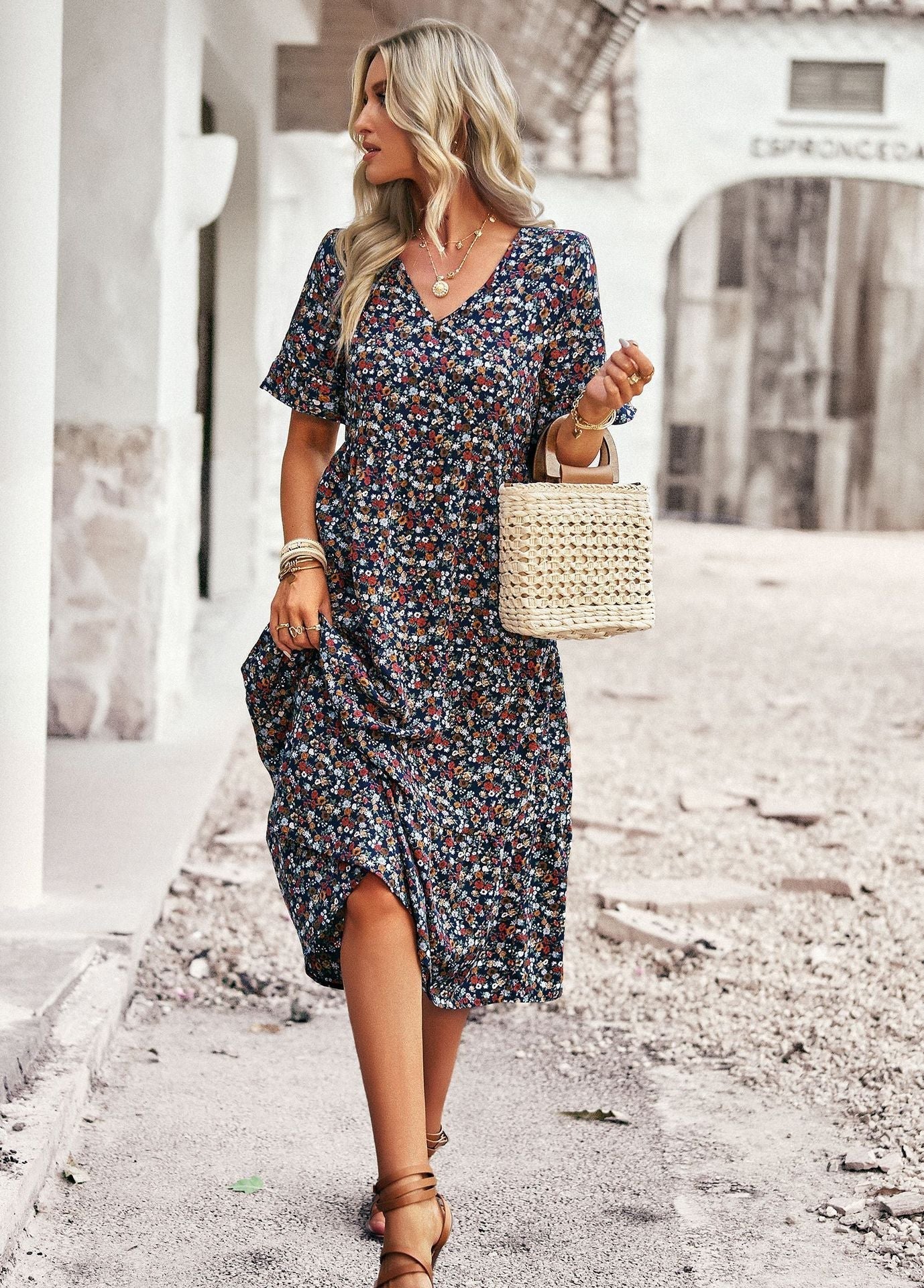 Damen Midikleid – Florales Kleid mit bequemer Passform 3