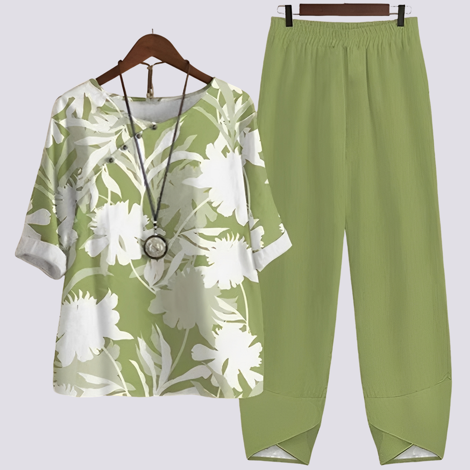 Damen Set – Zweiteiliges Outfit mit modernem Muster 0