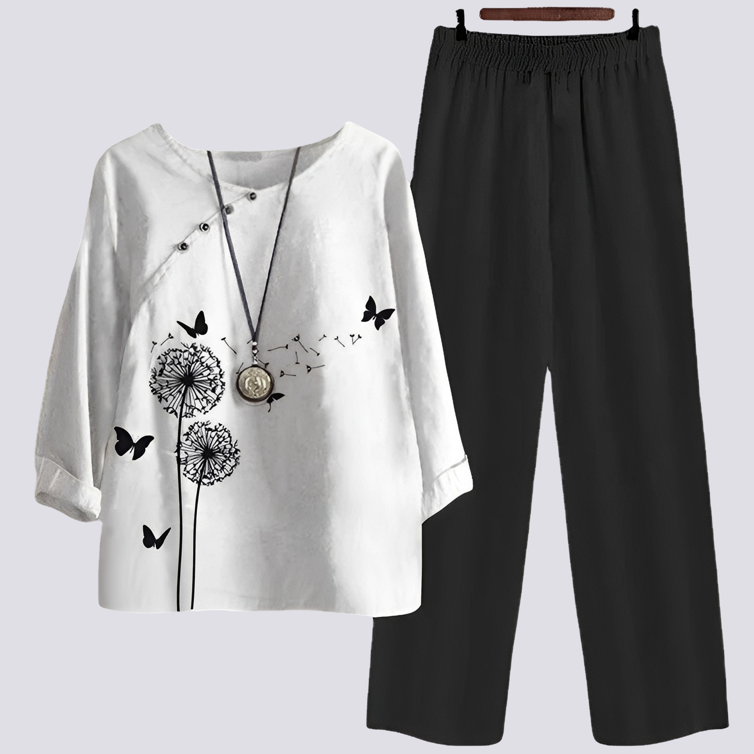 Damen Set – Zweiteiliges Outfit mit modernem Muster 4