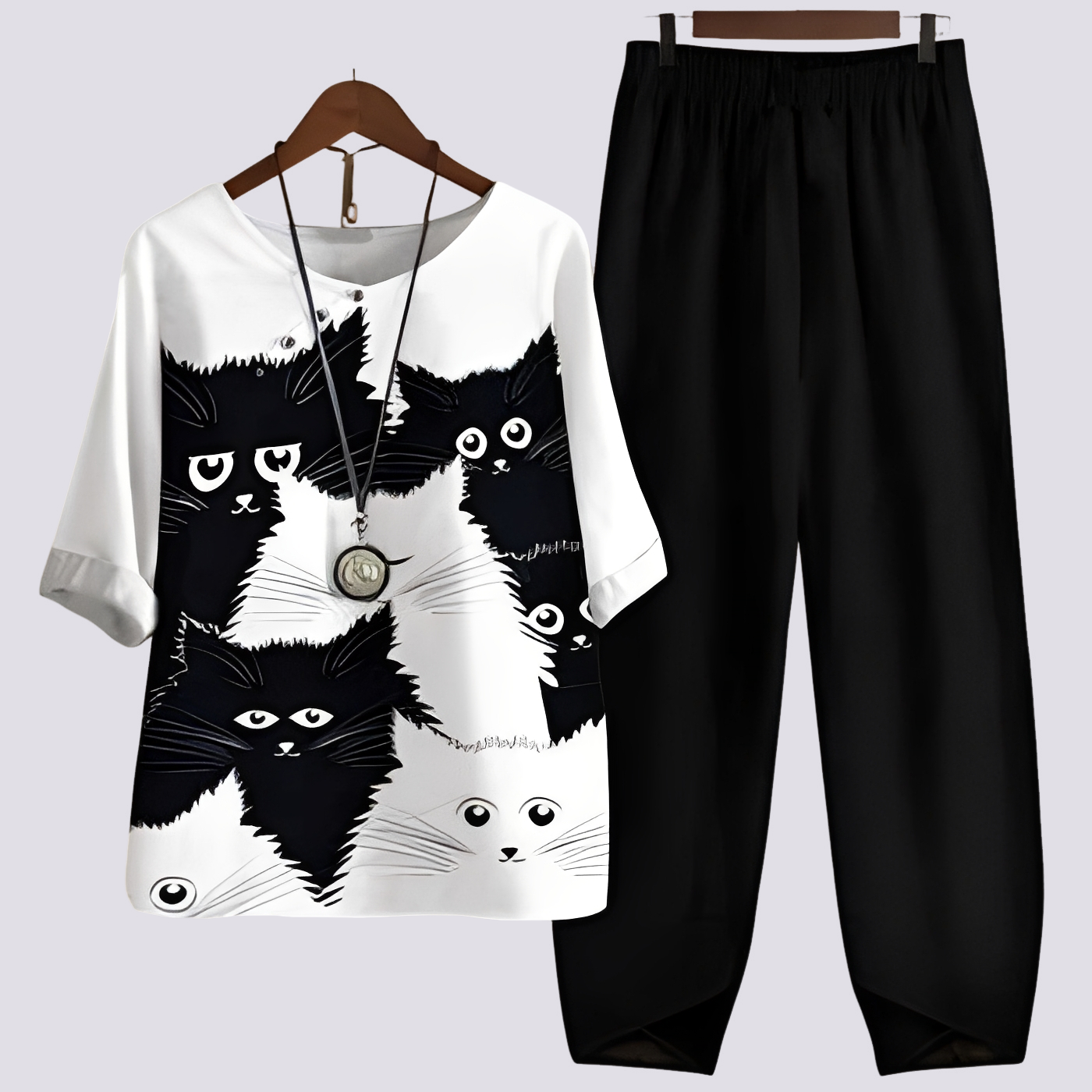 Damen Set – Zweiteiliges Outfit mit modernem Muster 5
