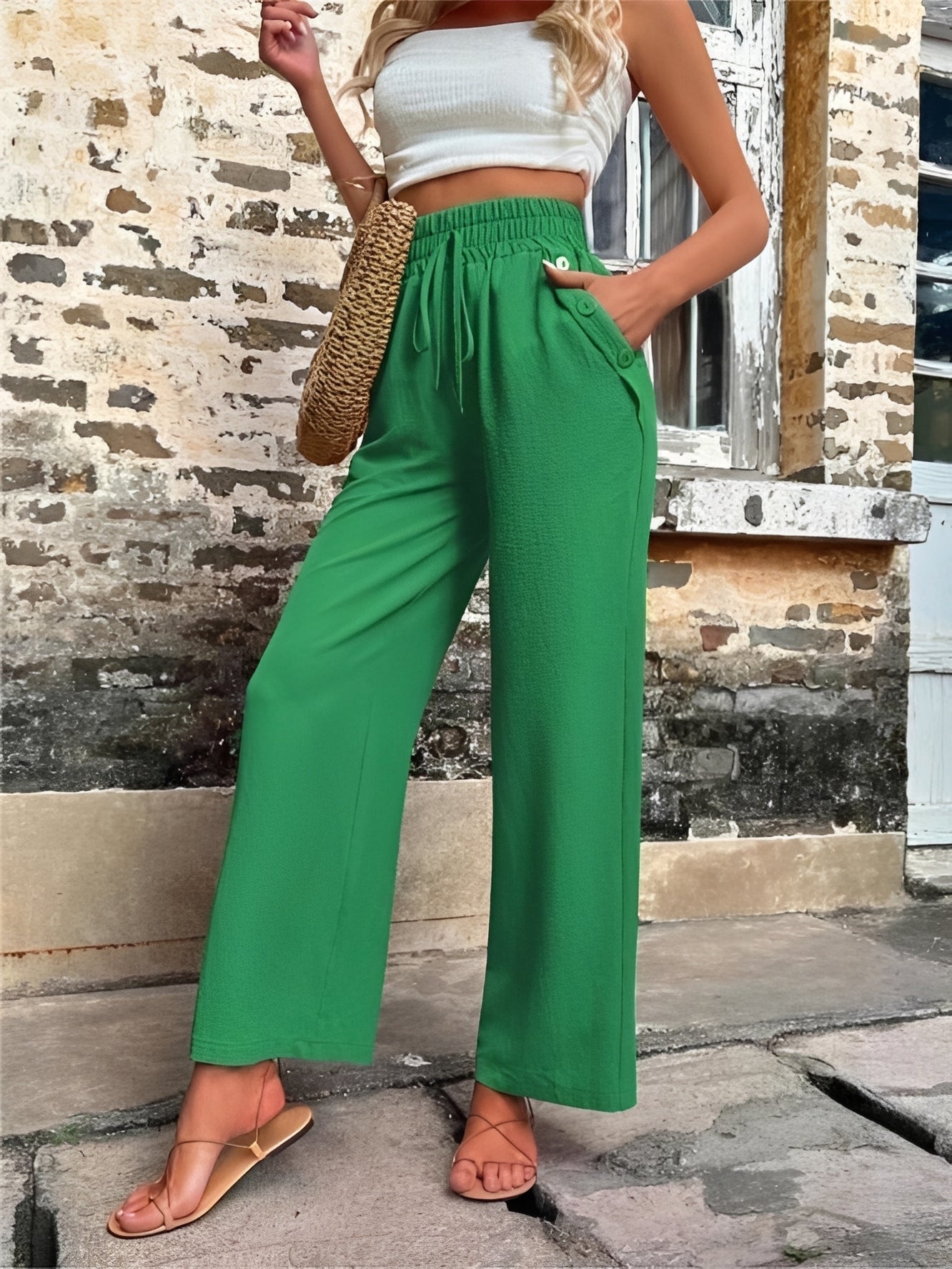 Damenhose | High Waist & Elastischer Komfortbund