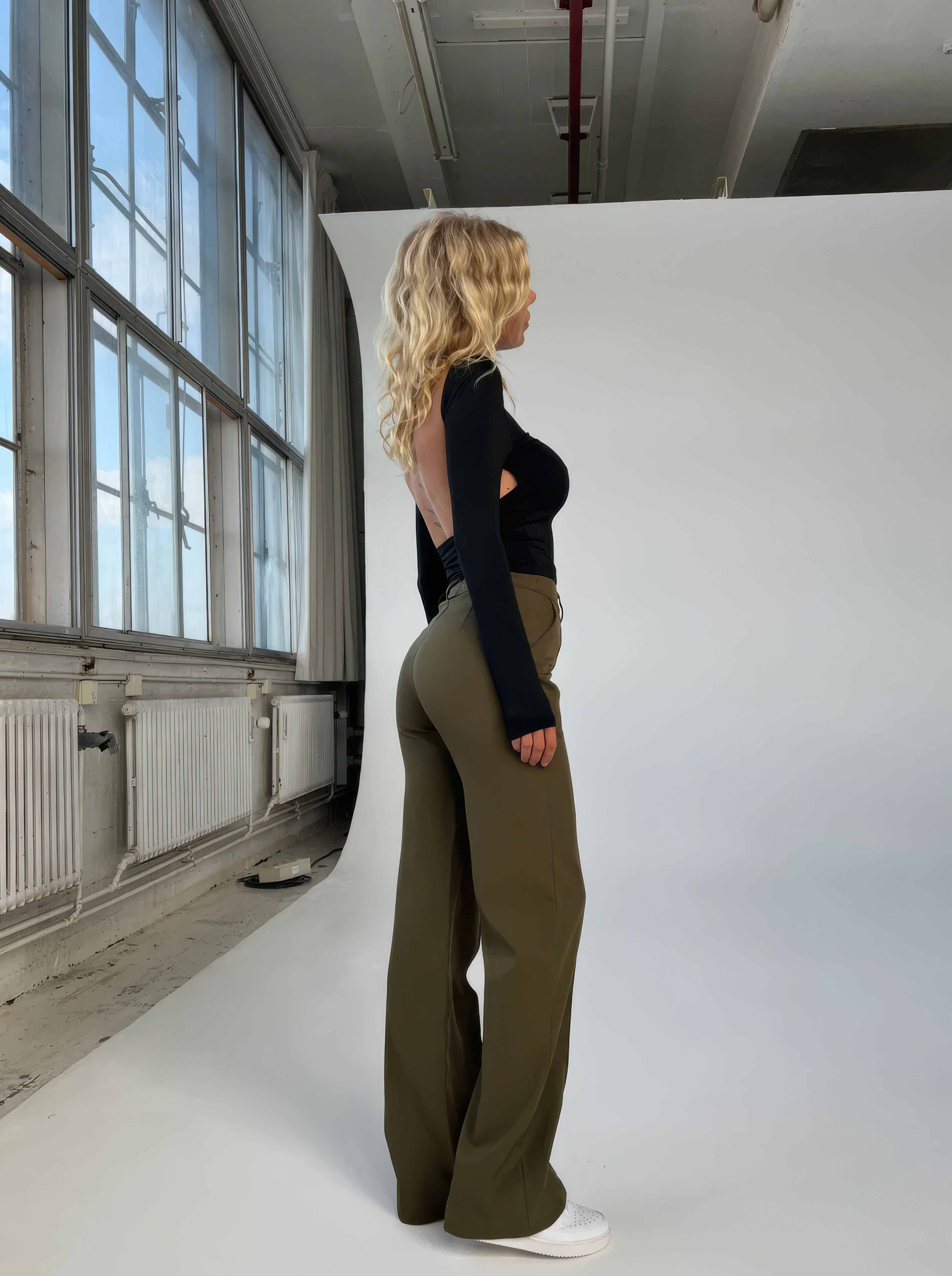 Damenhose | Hohe Taille & Gerade Beine