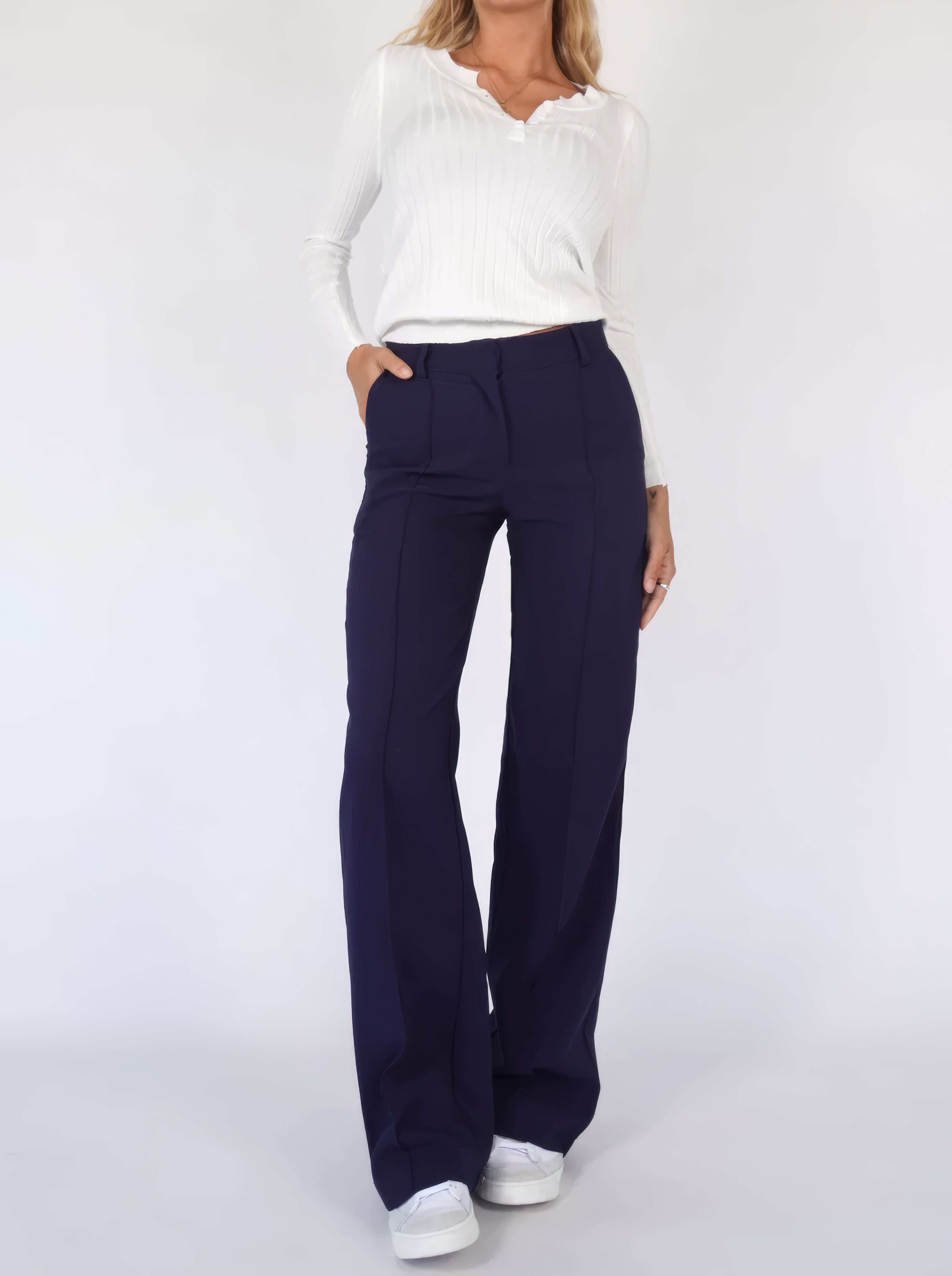 Damenhose | Hohe Taille & Gerade Beine