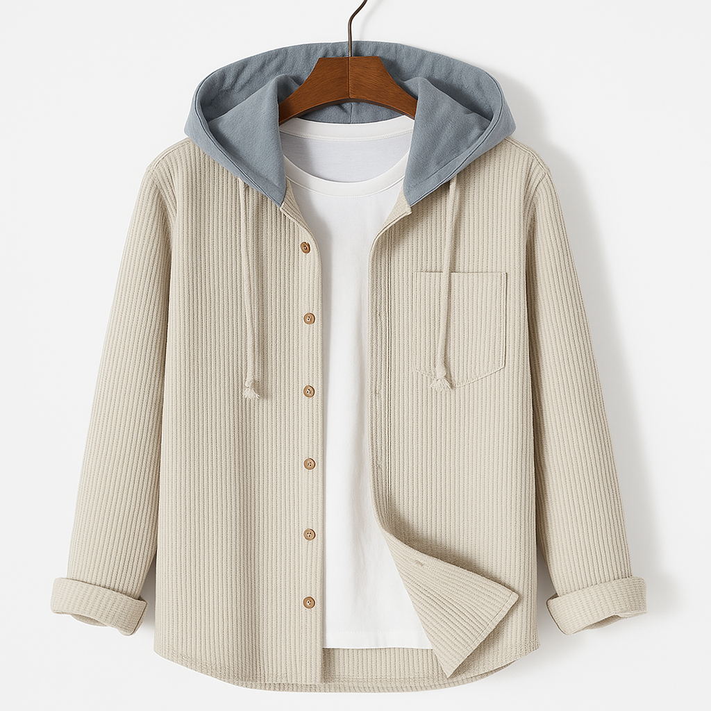 Kapuzenpullover Herren | Knopfleiste & Praktische Brusttasche