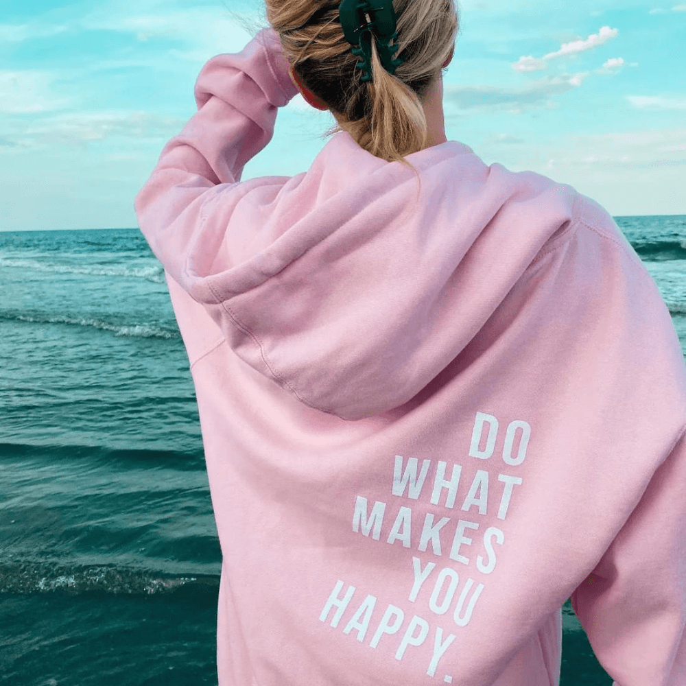 Kapuzenpullover Damen | Motivierender Rückenprint & Oversized-Komfort