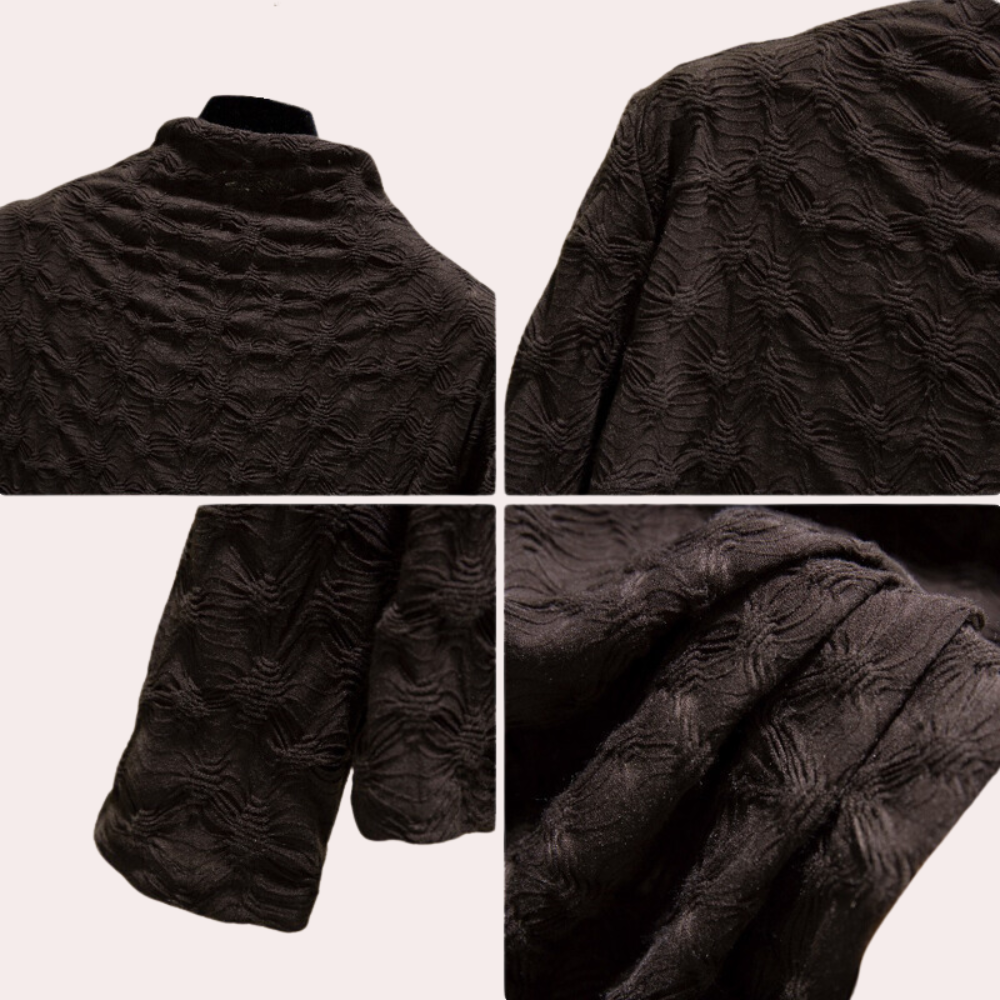 Elegante Damenbluse mit hohem Halsausschnitt