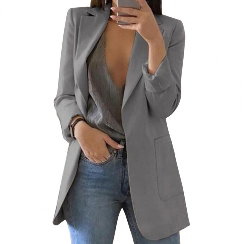 Eleganter Damen-Wollblazer mit langem Schnitt 2