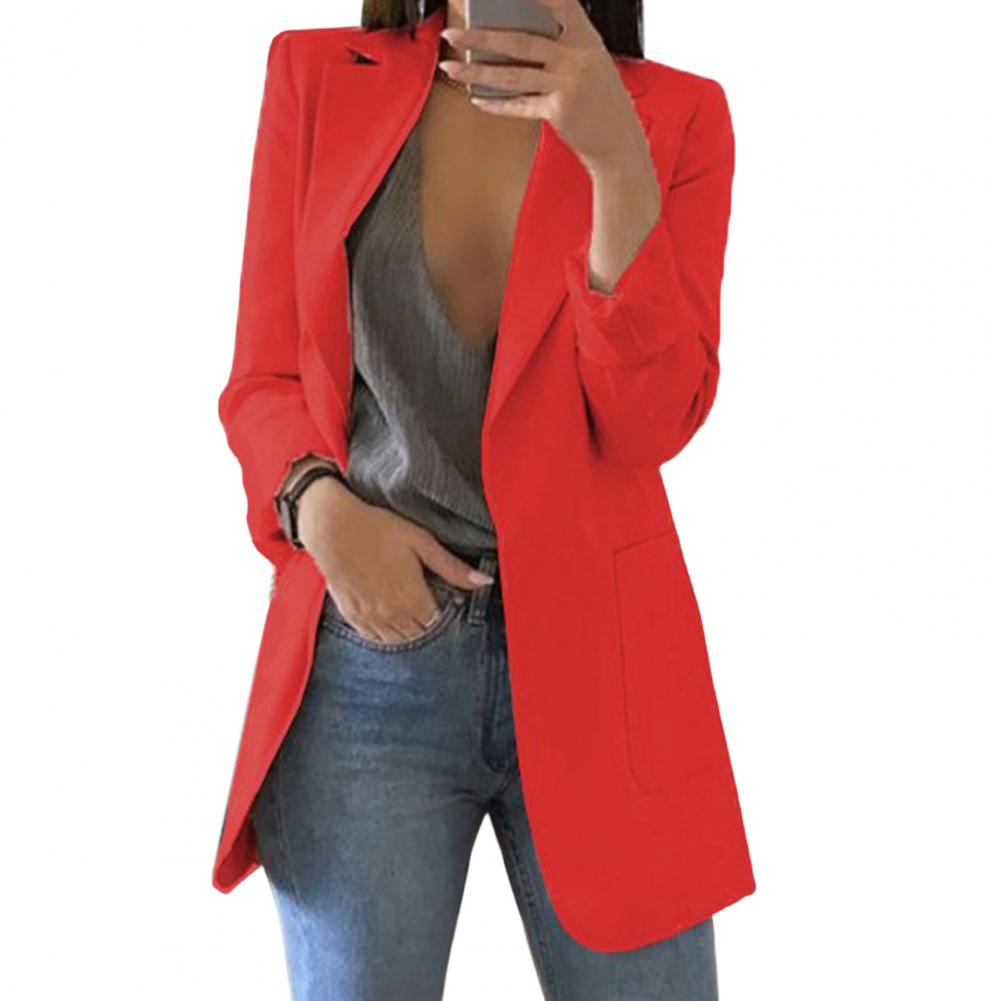Eleganter Damen-Wollblazer mit langem Schnitt 5